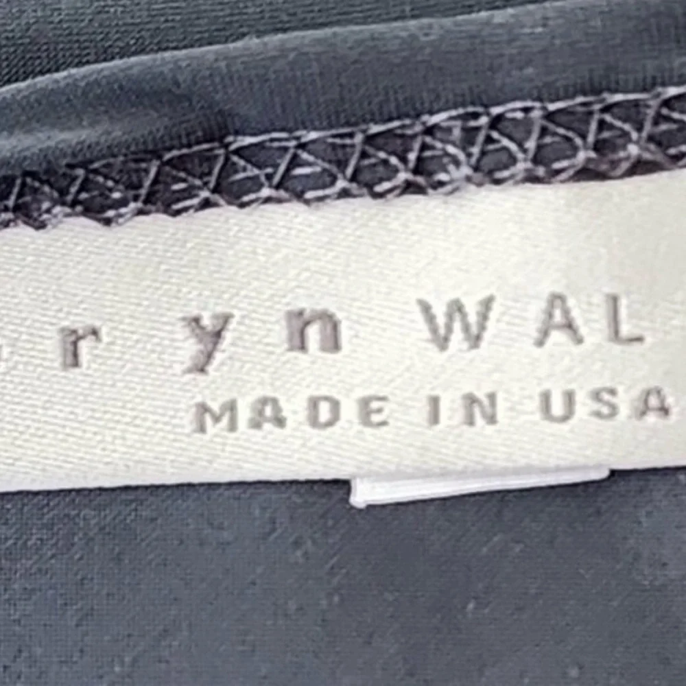 Bryn Walker Gray Stretch Jersey Round Neck Flowy High Low Tee - Picture 4 of 5